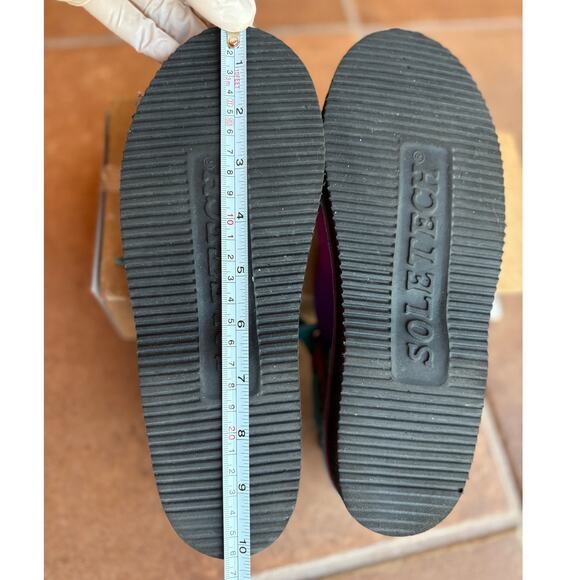 Soletech Painted Style Sandals w Flowers Iridescent Rainbow size 8(?) Pls Read! - Picture 14 of 15